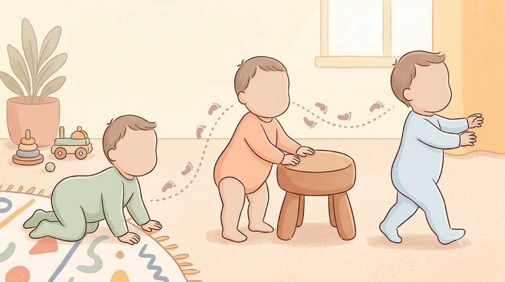 Mốc phát triển vận động của bé theo từng giai đoạn (0-24 tháng)